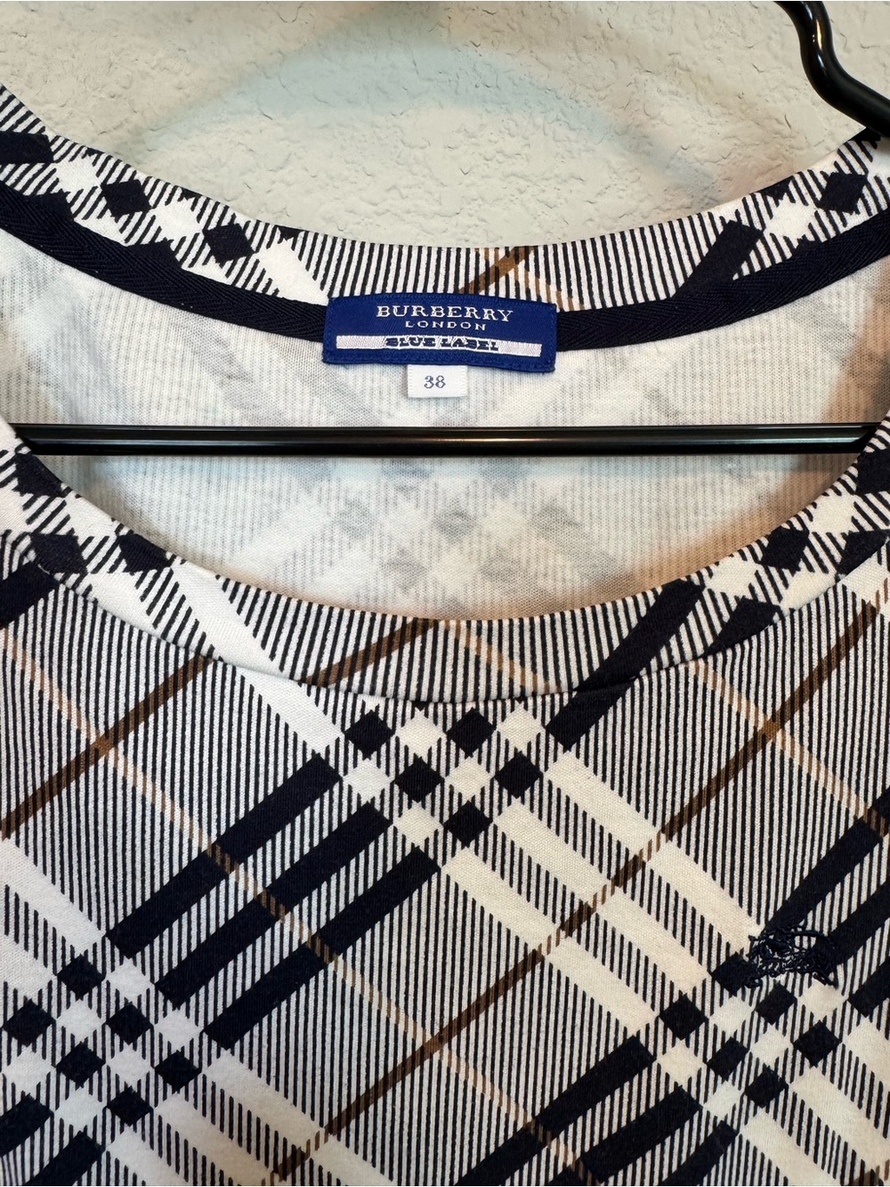 Burberry Blue label Plaid T-Shirt Top - Picture 7 of 7